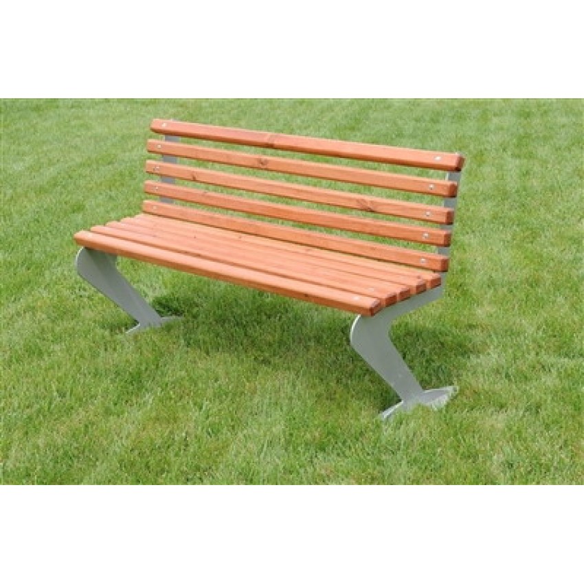 METAL AYAKLI R MODELİ AHŞAP BANK